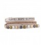 Lux Accessories Faux Tan Leather Love Hope Happiness Rhinestone Studded Bracelet - CY1855R6T2R