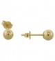 Yellow Gold Ball Earrings Millimeters