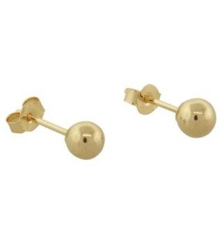 Yellow Gold Ball Earrings Millimeters in Women's Ball Earrings