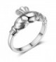 Sterling Silver Irish Ladies Claddagh in Women's Band Rings