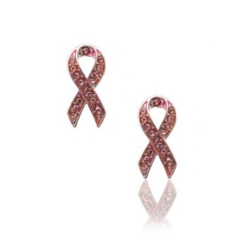Spinningdaisy Breast Cancer Awareness Ribbon Earrings (pink) - CL11BE0ID8N