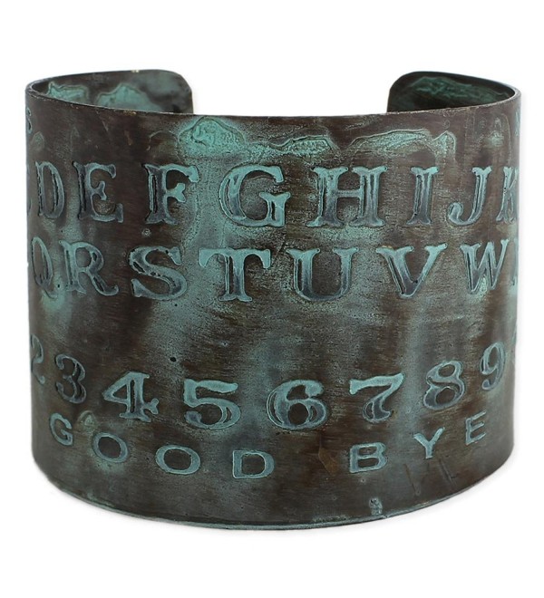 Etched Spirit Board Patina Wide Metal Cuff Bracelet - C917Z6D5C3U