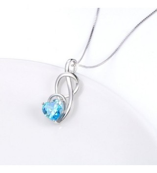 JZMSJF Birthday Birthstone Necklace Sterling