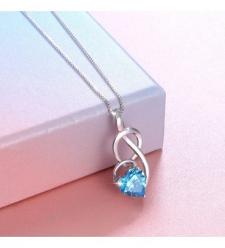 JZMSJF Birthday Birthstone Necklace Sterling in Women's Pendants