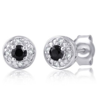 Black Diamond Earring Sterling Silver