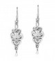 Elegant Vintage Swirls Drop .925 Sterling Silver Dangle Earrings - CN17Z547RMT