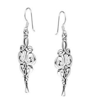 Elegant Vintage Swirls Sterling Earrings