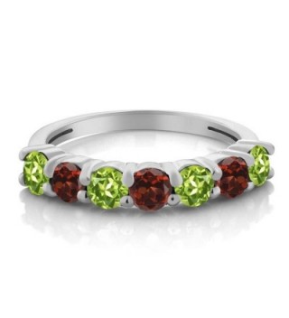 Peridot Garnet Sterling Silver Anniversary