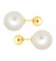 White Simulated Crystal Front Back Earrings in Women's Stud Earrings