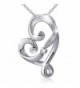 (Mother and Child's Love) 925 Sterling Silver Infinity Love Knot Pendant Necklace- Rolo Chain 18" - CM17X6S35UM