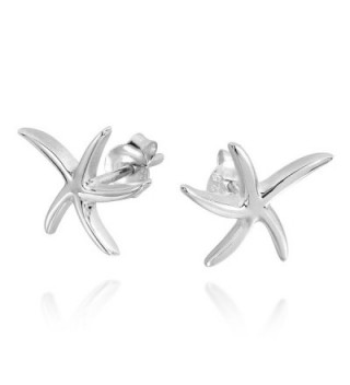 Adorable Starfish Sterling Silver Earrings