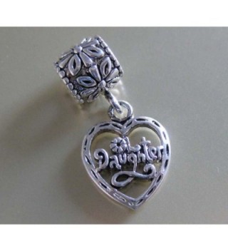 J. Jewelry Daughter Dangle Charm Bead Fit for Snake Chain Bracelet - CO11BF5ELXD