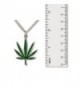 Marijuana Enamel Silver Pendant Necklace in Women's Pendants