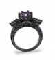 FENDINA Engagement Amethyst Solitaire Anniversary