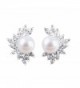 HIYOU-HOME Zirconia inlay Letlife be beautuful like summer flowers Stud Earrings - CN1850QUOWG