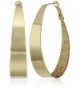 Guess Large Oval Glitter Hoop Earrings - Gold - CR12NDZZMZV