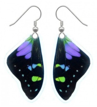 Real Butterfly Wing Earrings - Graphium Weiskei Butterfly - C911C015PTF