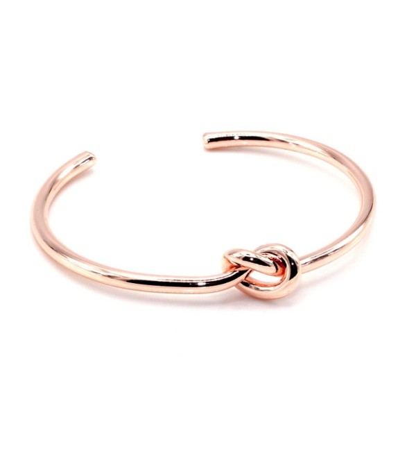 MayaBracelets Circular Knot Cuff Bangle Bracelet - Rose Gold - CI17YKK3DZA