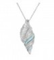 Sterling Natural Larimar Seashell Pendant