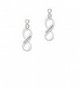 Silvertone Family Infinity Sign Infinity Post Earrings - C612O7IV9JH