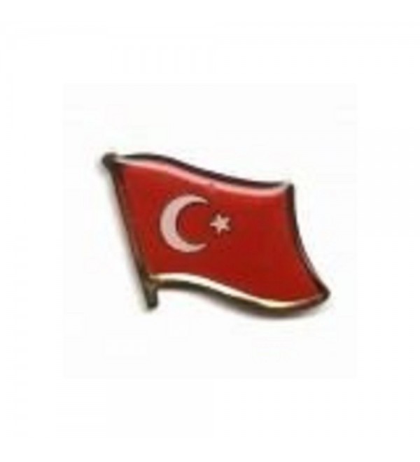 Turkey Turkiye Country Flag Small Metal Lapel Pin Badge ... 3/4 X 3/4 Inches ... New - C21182GV2TJ