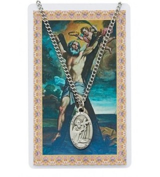 Saint Andrew 1-inch Pewter Medal Pendant Necklace with Holy Prayer Card - CF117J9GROF