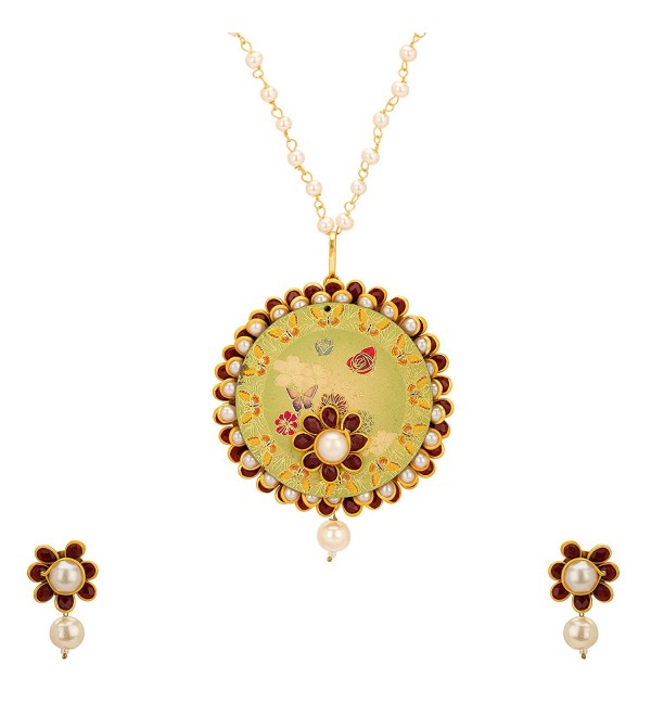 JaipurSe Jewelry Pendant Earring Accessory - Brown - CE1853ELQCD