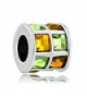 LovelyJewelry Topaz Yellow Green Swarovski Elements Crystal Tiles Drum Bead Bracelet - C611TC1FZXH