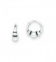 Sterling Silver Hoop Earrings - CA11572AQRJ