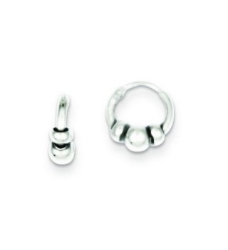 Sterling Silver Hoop Earrings - CA11572AQRJ