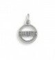 Corinna-Maria 925 Sterling Silver Round Diabetic Charm - CF1199WU7KZ