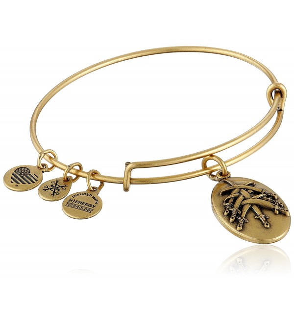 Alex and Ani Seven Swords III Expandable Rafaelian Bangle Bracelet - Rafaelian Gold - CI128Y5KMWP