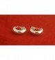 SOLID STERLING SILVER ROUND GLOSSY in Women's Hoop Earrings