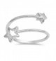 Thin Open Shooting Star Adjustable Ring New .925 Sterling Silver Band Sizes 4-10 - C8183GI9NIY