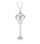 Womens Silver Heart Diamond Pendant