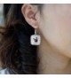 Inspired Silver Siamese Earrings Rhinestones in Women's Drop & Dangle Earrings