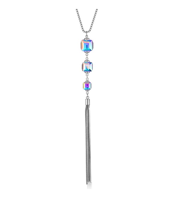 Long Pendant Necklaces Crystal Tassel Chain Fashion Jewelry Women - CE187E0L48G