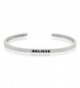 Mantra Phrase: BELIEVE - 316L Surgical Steel Cuff Band - CG12N5IKJ3E