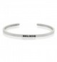 Mantra Phrase: BELIEVE - 316L Surgical Steel Cuff Band - CG12N5IKJ3E