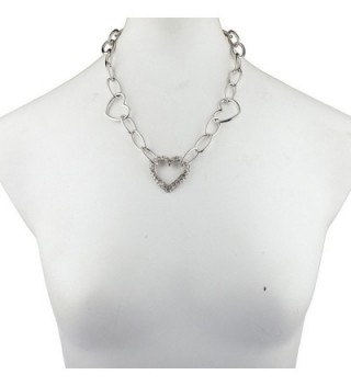 Lux Accessories Crystal Valentine Necklace