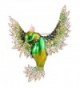 EVER FAITH Women's Austrian Crystal Enamel Lovely Bird Animal Brooch Gold-Tone - Green Gold-Tone - C412K8N4GQJ