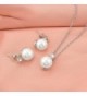 Simulated Crystal Pendant Necklace Earrings in Women's Jewelry Sets