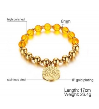 Plated Stainless Steel Stretch Bracelet