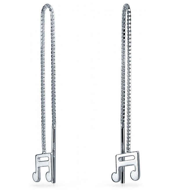 Bling Jewelry Music Notes Sterling Silver Ear Threader Earrings - C312MEJ8F0D