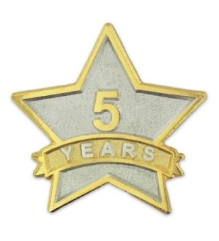 PinMart's 5 Year Service Award Star Corporate Recognition Dual Plated Lapel Pin - CG11NKC5G97