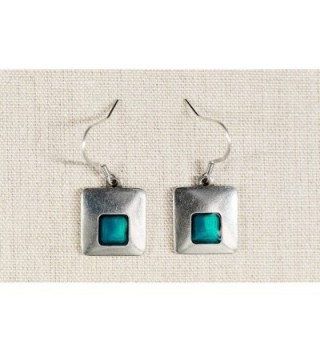 Danforth Stability teal Pewter Earrings