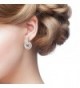 Rhodium Classic Earrings Swarovski Crystals in Women's Stud Earrings