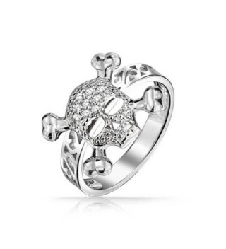 Bling Jewelry Crossbones Filigree Sterling in Women's Band Rings