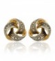 JanKuo Jewelry Two Tone Bali Antique Style Knot Clip On Earrings - C21198H849H