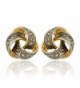 JanKuo Jewelry Two Tone Bali Antique Style Knot Clip On Earrings - C21198H849H